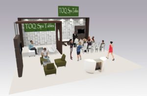 Sustainable exhibiting in a 30 x 30 booth.