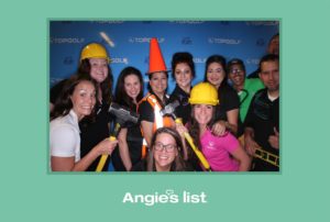 Selfie moments at Top Golf event for Angie's List.