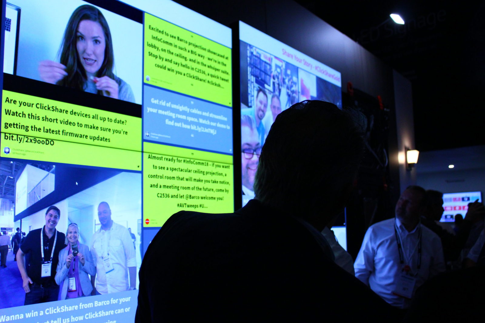 Barco uses social wall at InfoComm